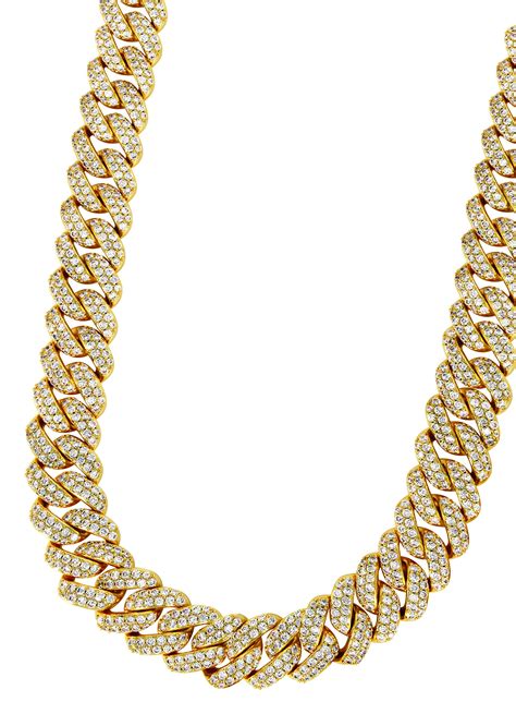 The Gold Gods Diamond Miami Cuban Link Chain for Men (8mm) 